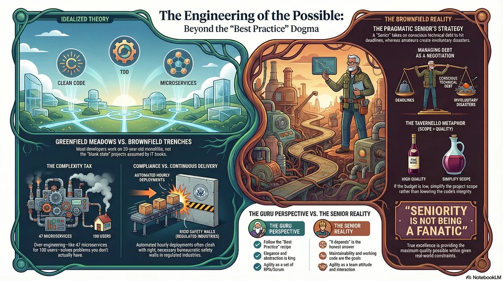 Infografica - L'Ingegneria del Possibile: Oltre il Dogma delle 'Best Practice'