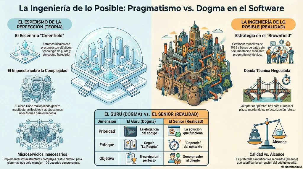Infografica - La Ingeniería de lo Posible: Más Allá del Dogma de las 'Best Practices'