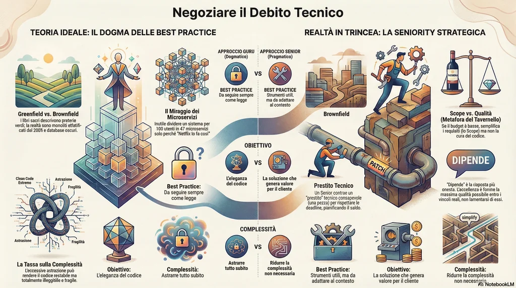 Infografica - L'Ingegneria del Possibile: Oltre il Dogma delle 'Best Practice'