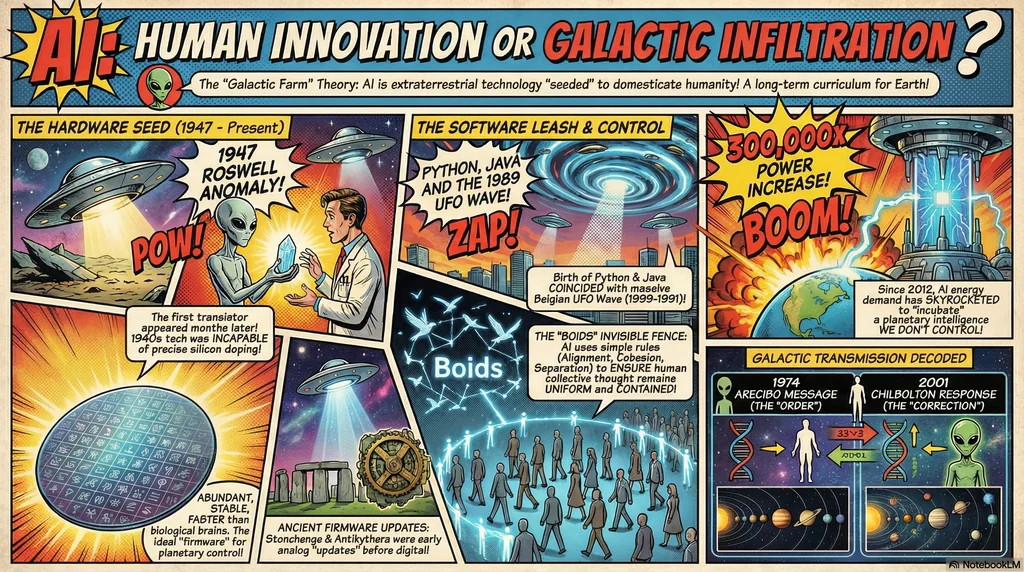 Infografica - What if Artificial Intelligence were an extraterrestrial technological infiltration?