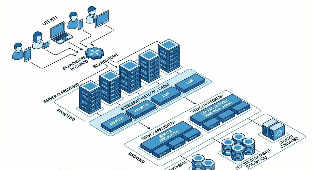 Come si realizza l'architettura di un sito web scalabile?